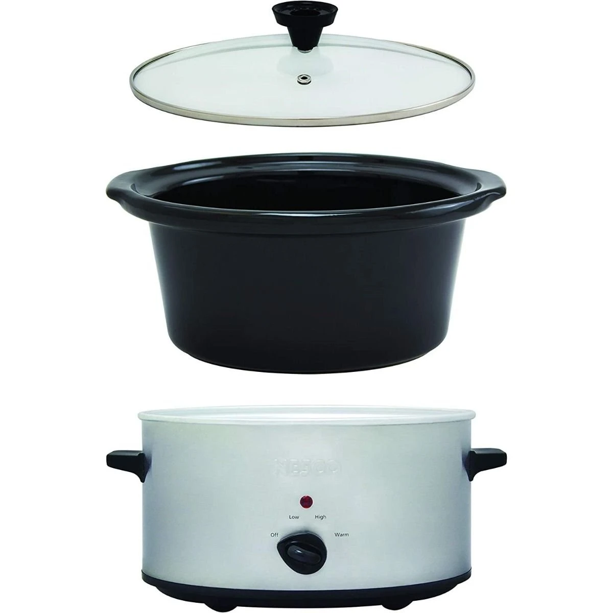 Nesco 6-Quart Slow Cooker | Stainless Steel 2 Nesco 6-Quart Slow Cooker | Stainless Steel - Image 2
