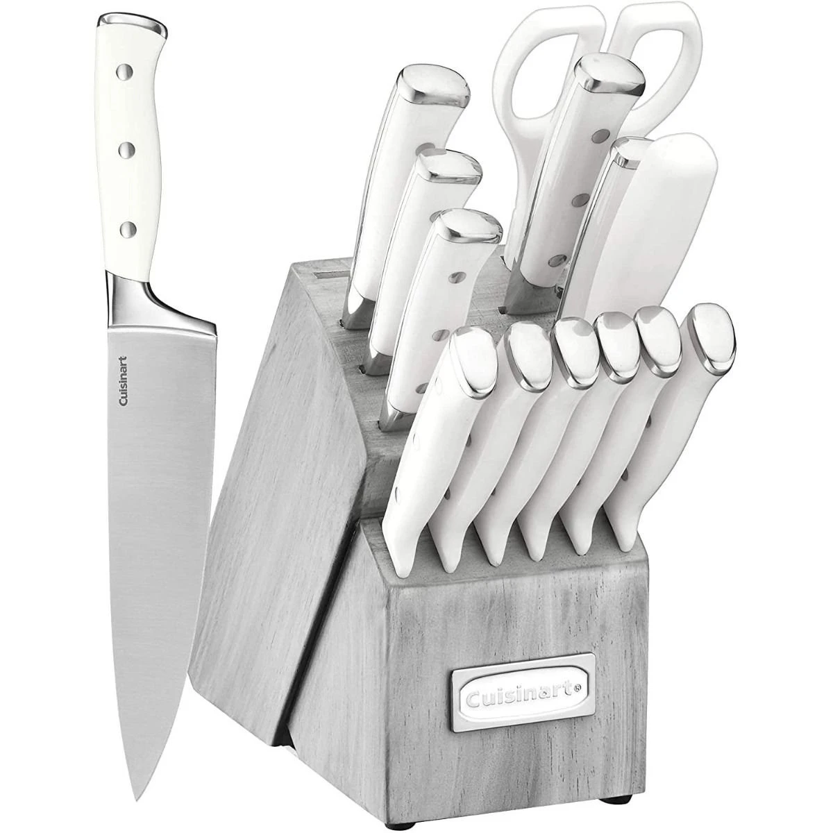 Cuisinart 15-piece Triple Rivet Cutlery Block Set | Grey Block 1 Cuisinart 15-piece Triple Rivet Cutlery Block Set | Grey Block