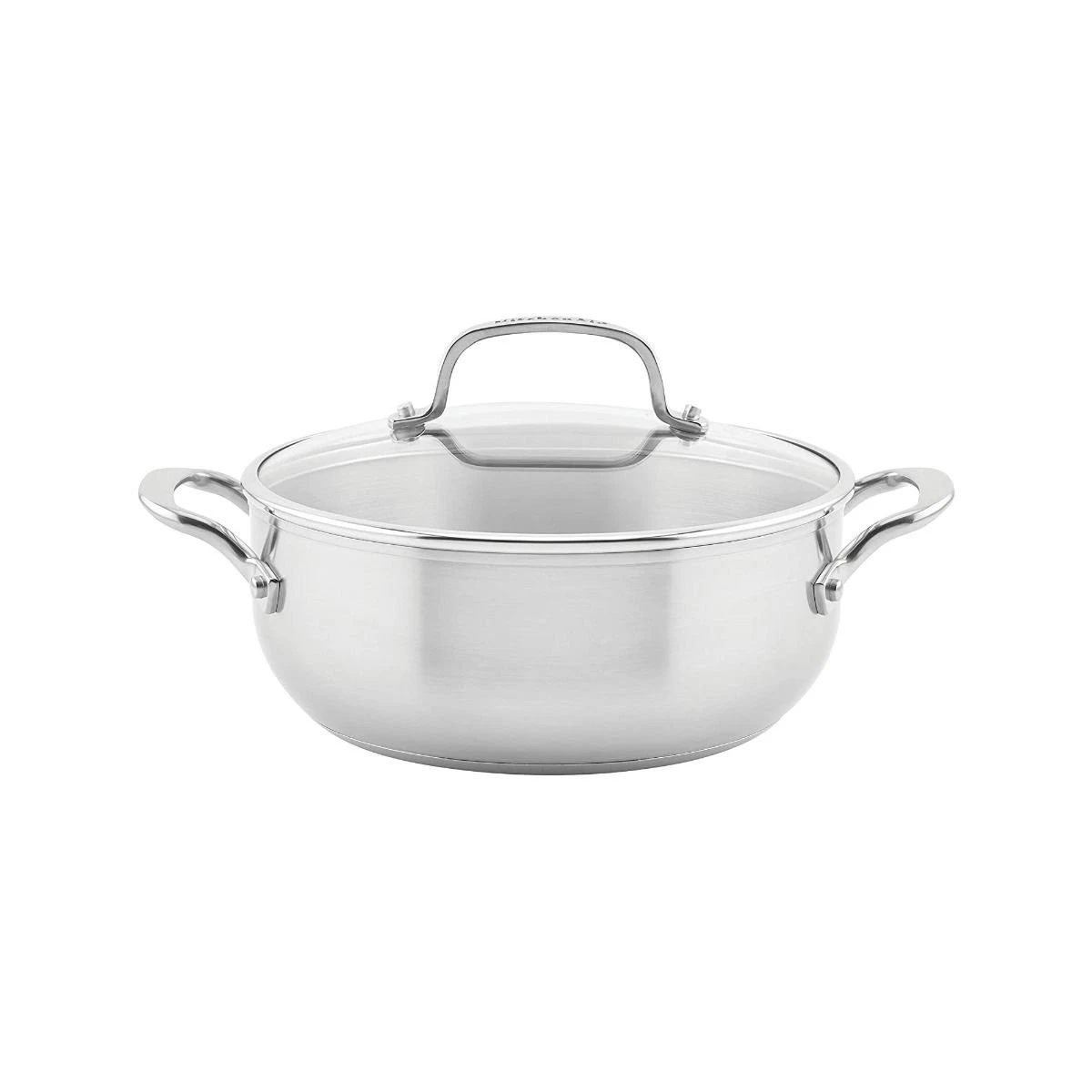 KitchenAid 4 Qt. Stainless Steel 3-Ply Casserole Dish/Pan With Lid 1 KitchenAid 4 Qt. Stainless Steel 3-Ply Casserole Dish/Pan With Lid