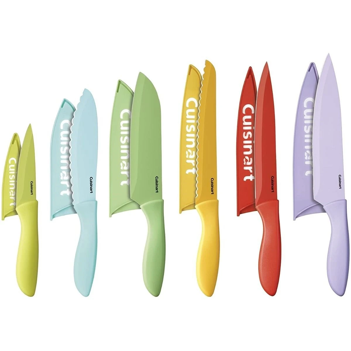 Cuisinart Advantage Color Collection | 12-Piece Ceramic Coated Color Knife + Blade Guards Set 1 Cuisinart Advantage Color Collection | 12-Piece Ceramic Coated Color Knife + Blade Guards Set