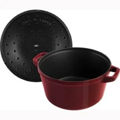 Staub Stackable Cocotte, Braiser, And Grill Pan With Lid | Grenadine 21 Staub Stackable Cocotte, Braiser, And Grill Pan With Lid | Grenadine -Kitchen Tools Shop 71vb wk 76l. ac sl1500