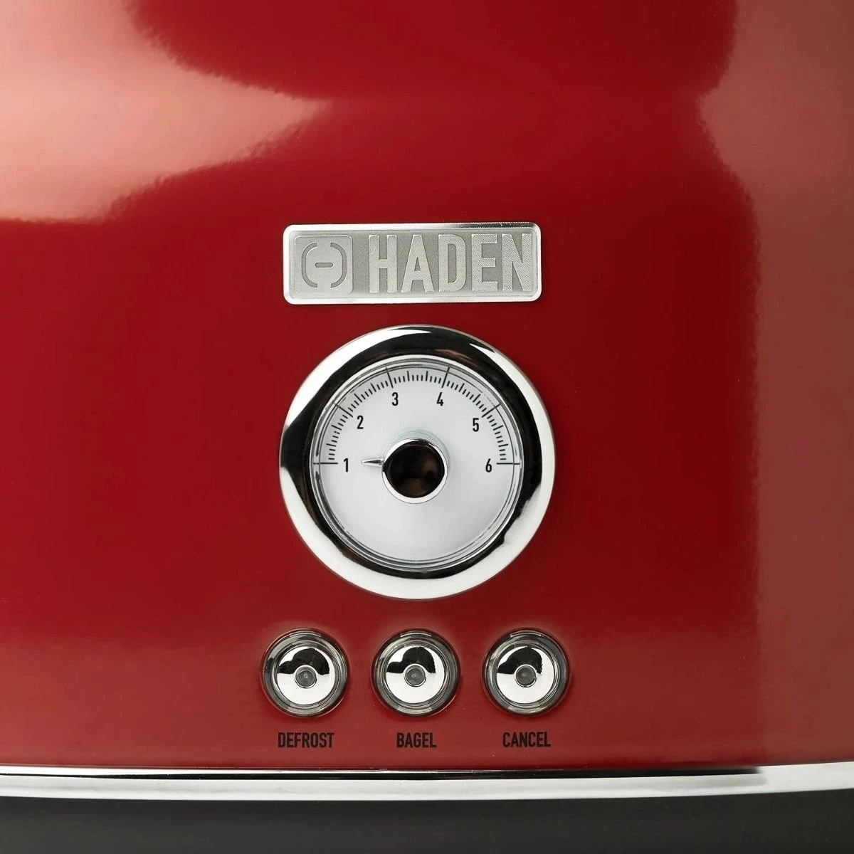 Haden Dorset 2-Slice Stainless Steel Toaster | Red 3 Haden Dorset 2-Slice Stainless Steel Toaster | Red - Image 3