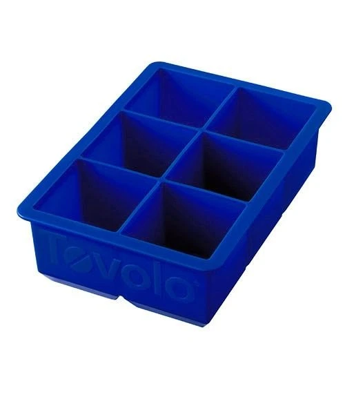 Tovolo King Cube Tray - Silicone Ice Cube Tray Blue
