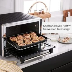 KitchenAid Dual Convection Countertop Oven With Air Fry & Temperature Probe | Black Matte -Kitchen Tools Shop 81cmebrw32l. ac sl1500