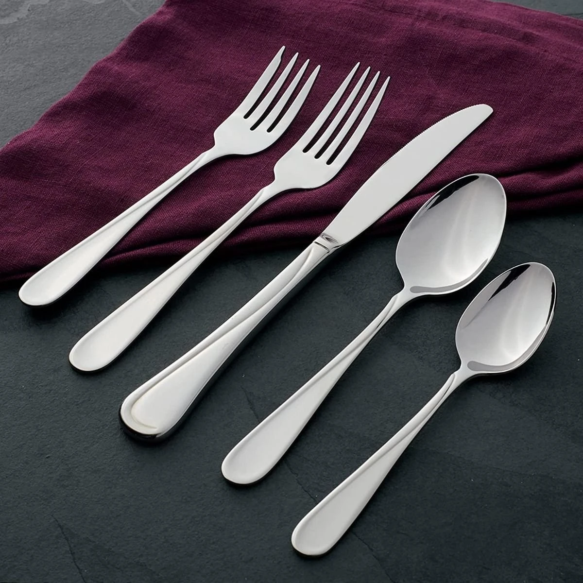 Oneida 18/0 Stainless Steel 20-Piece Flatware Set | Flight 6 Oneida 18/0 Stainless Steel 20-Piece Flatware Set | Flight - Image 6