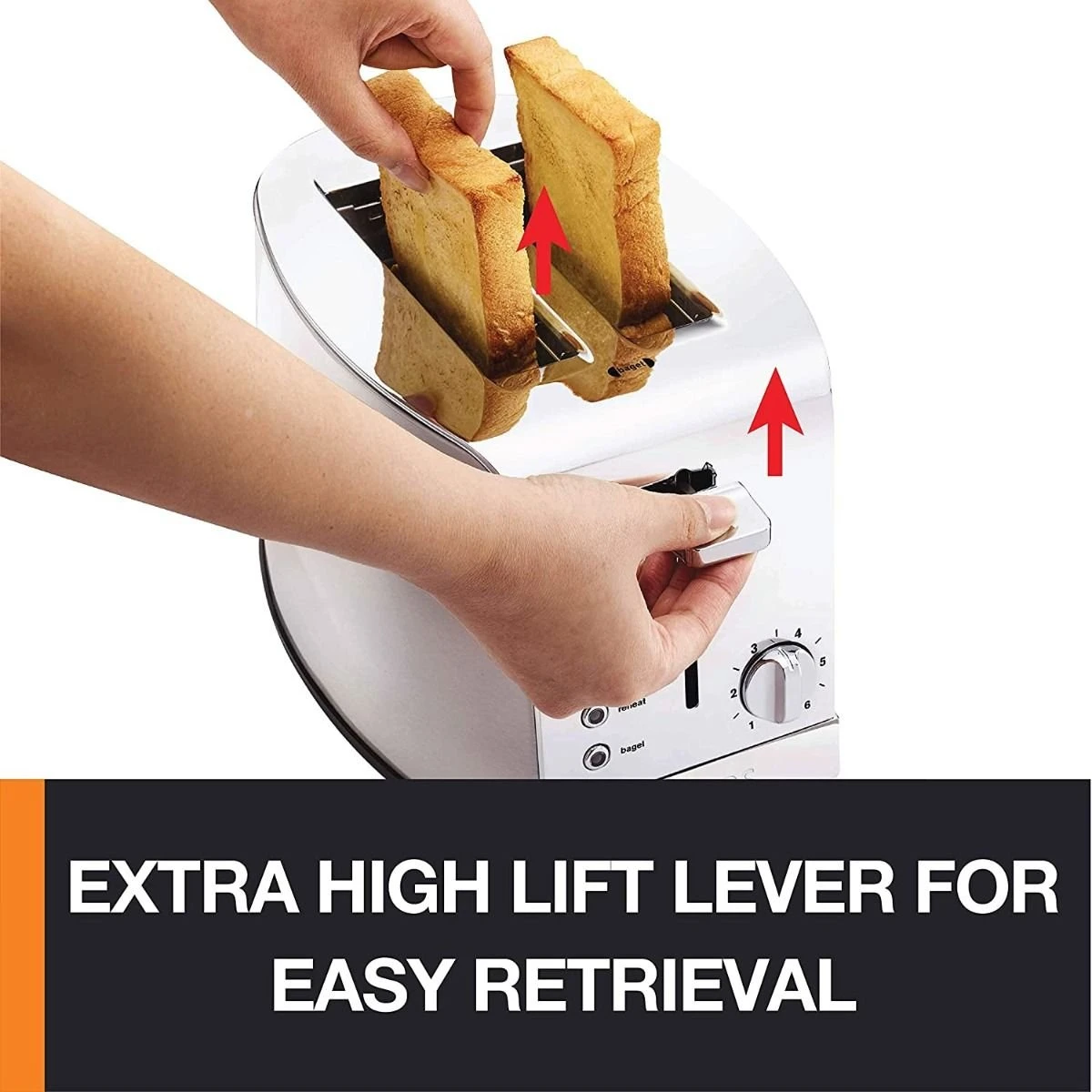 Krups 2-Slice Breakfast Toaster | Brushed Chrome & Stainless Steel 2 Krups 2-Slice Breakfast Toaster | Brushed Chrome & Stainless Steel - Image 2