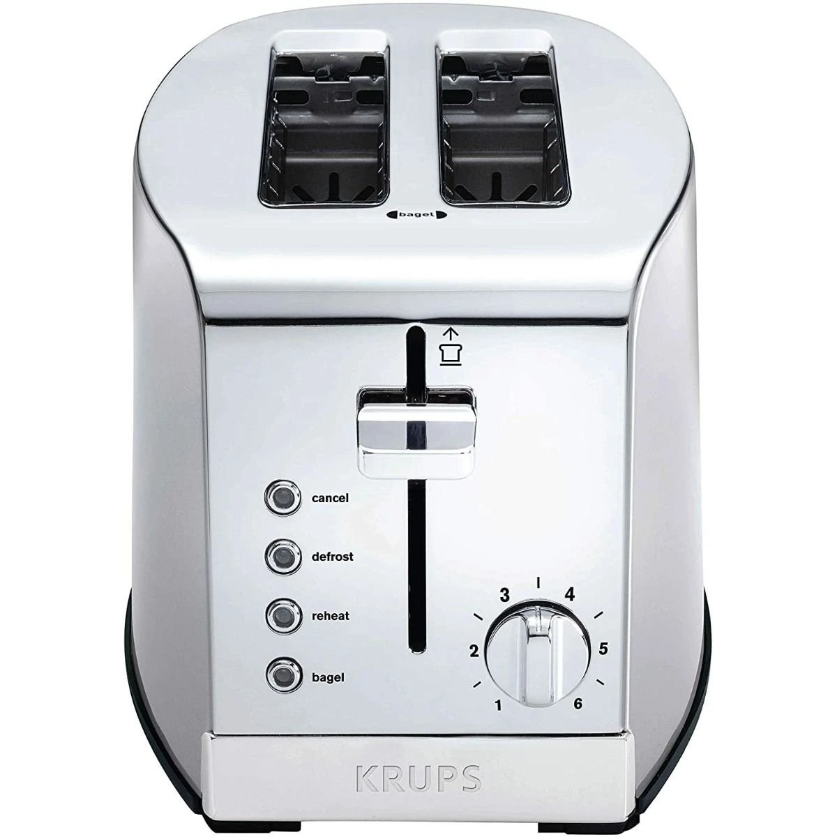 Krups 2-Slice Breakfast Toaster | Brushed Chrome & Stainless Steel 1 Krups 2-Slice Breakfast Toaster | Brushed Chrome & Stainless Steel
