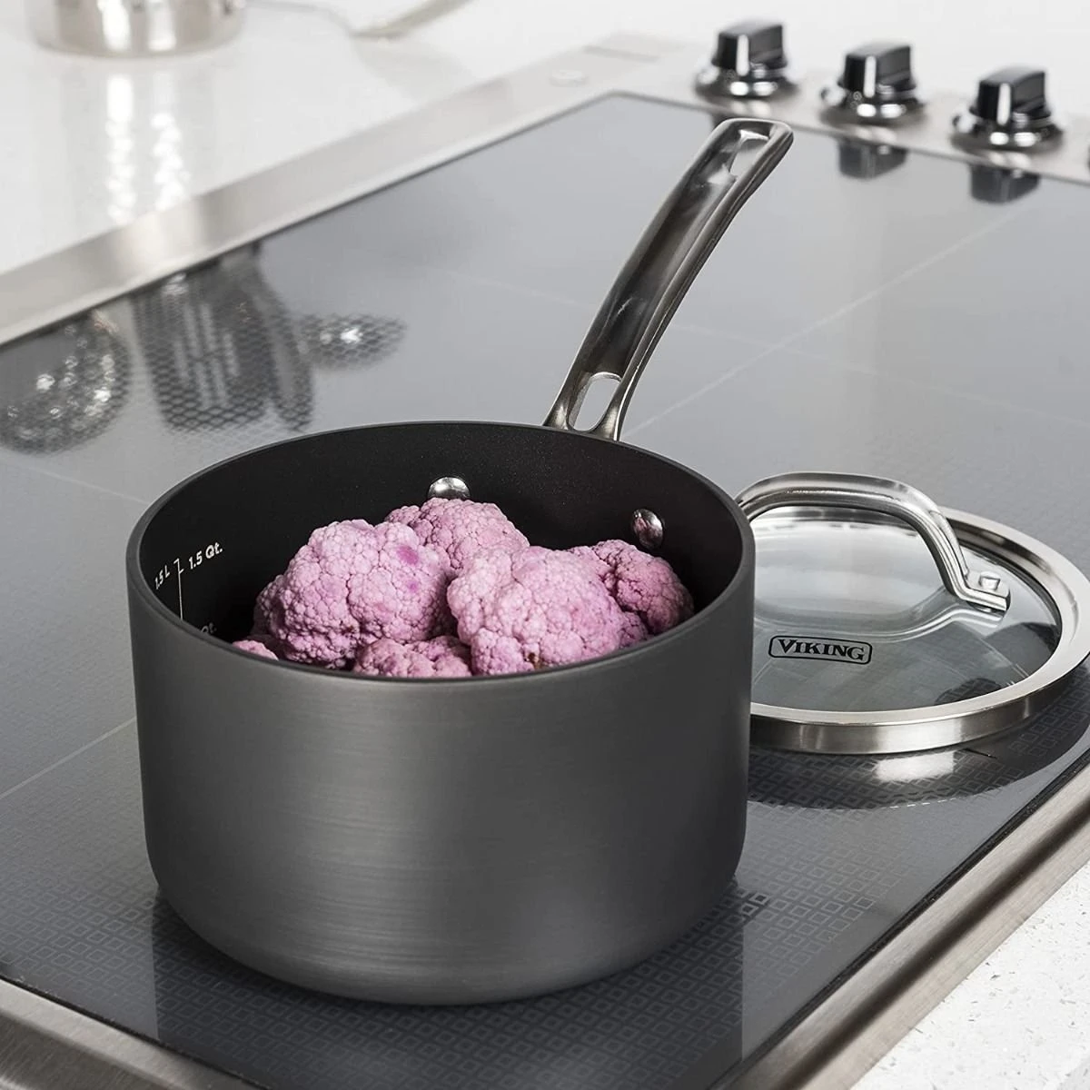 Viking Hard Anodized Nonstick Saucepan | 2-Quart 4 Viking Hard Anodized Nonstick Saucepan | 2-Quart - Image 4