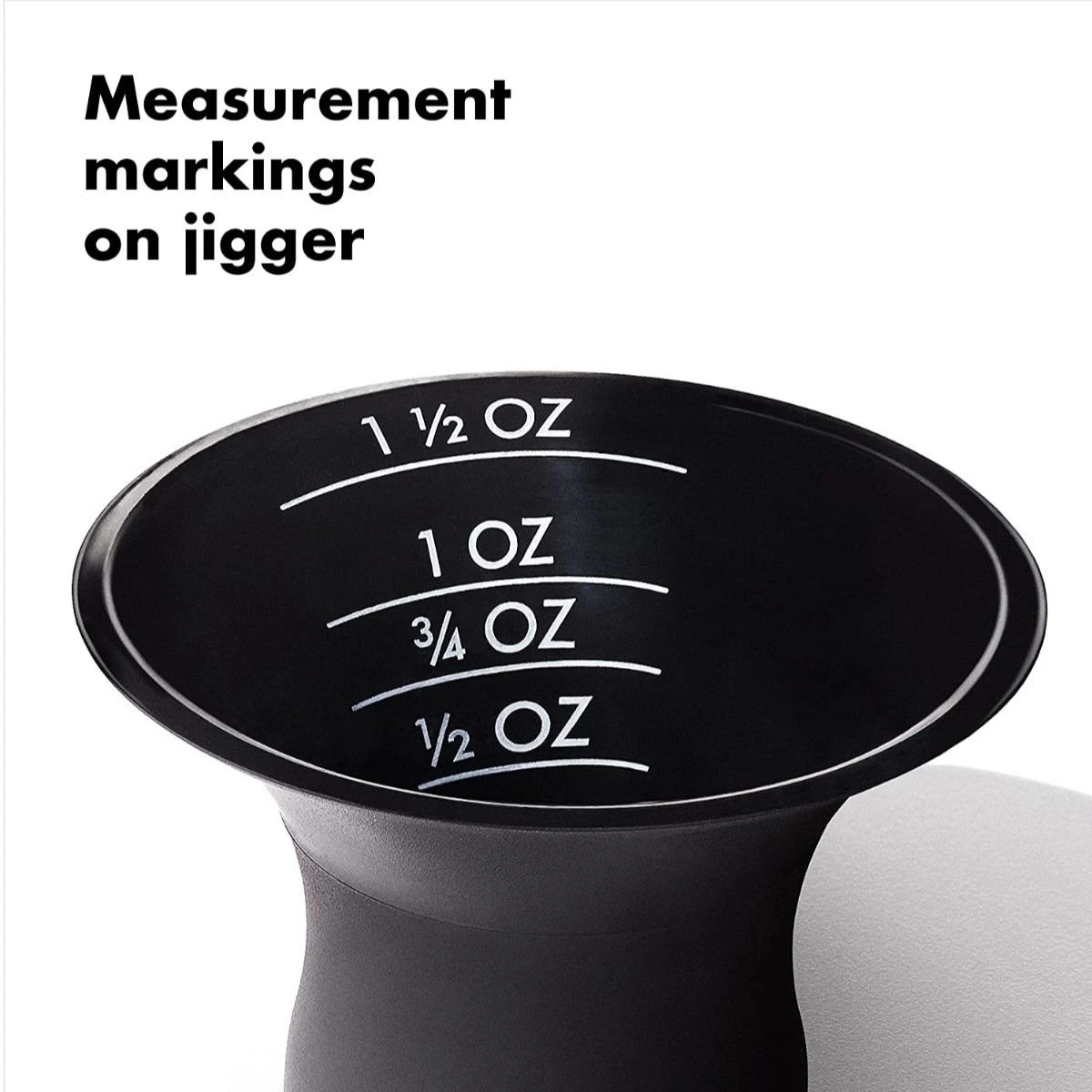 OXO Good Grips 20oz Plastic Cocktail Shaker | Black 3 OXO Good Grips 20oz Plastic Cocktail Shaker | Black - Image 3