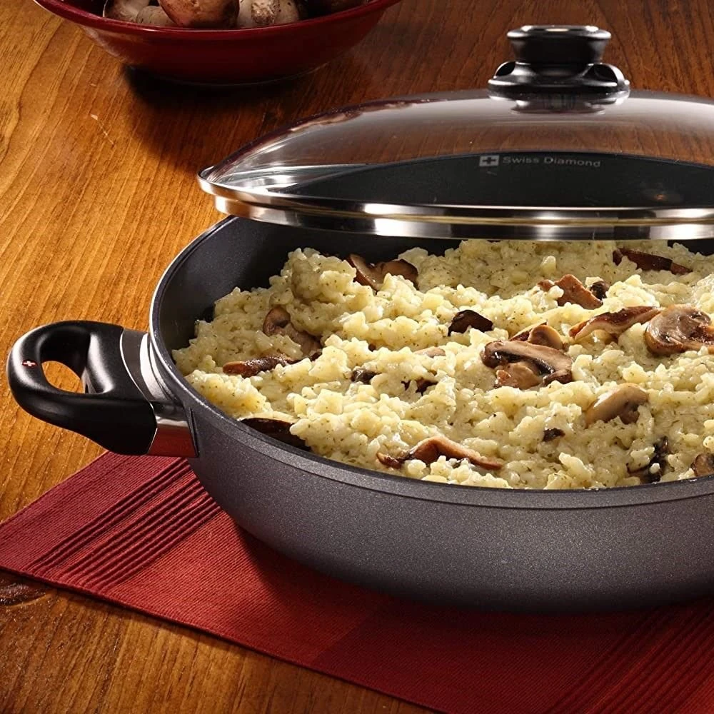 Swiss Diamond | HD Classic 4.8-Quart Sauteuse With Lid (12.5") 2 Swiss Diamond | HD Classic 4.8-Quart Sauteuse With Lid (12.5") - Image 2