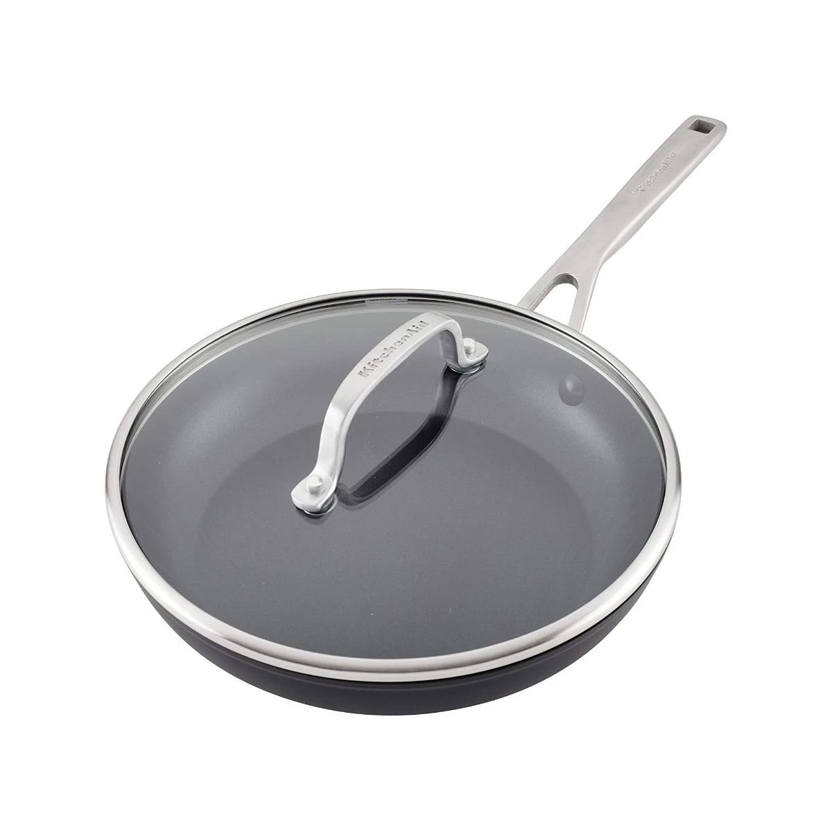 KitchenAid 10" Hard Anodized Induction Fry Pan With Lid | Nonstick 3 KitchenAid 10" Hard Anodized Induction Fry Pan With Lid | Nonstick - Image 3