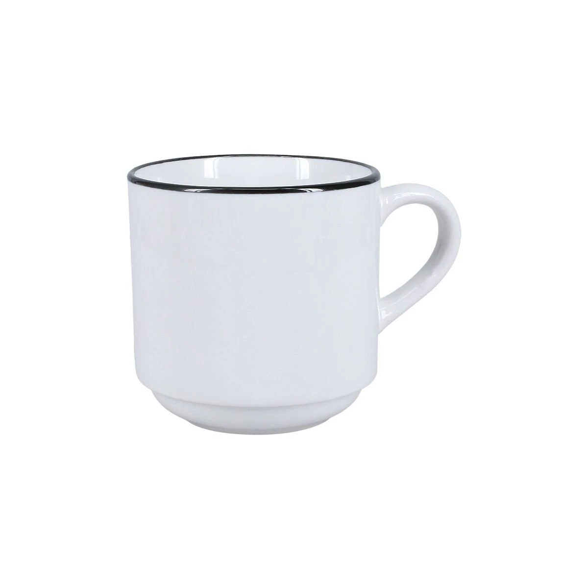 BIA Cordon Bleu 11oz Mug | Stackable (Black Rim) 1 BIA Cordon Bleu 11oz Mug | Stackable (Black Rim)