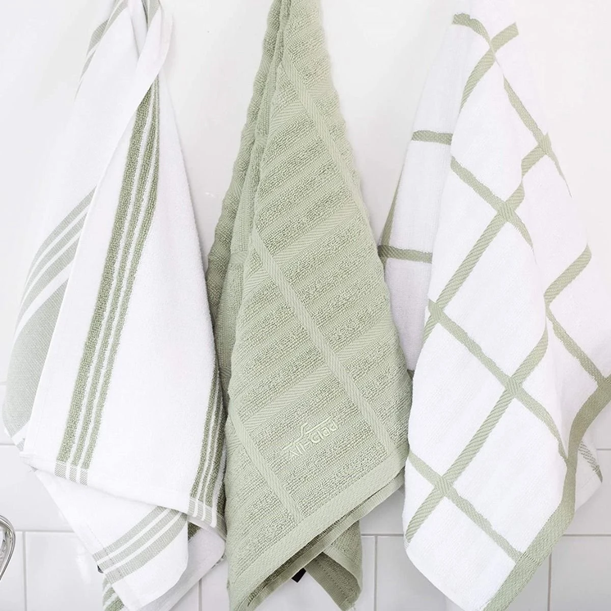 All-Clad 3-Pack Kitchen Towels Set | Fennel 5 All-Clad 3-Pack Kitchen Towels Set | Fennel - Image 5