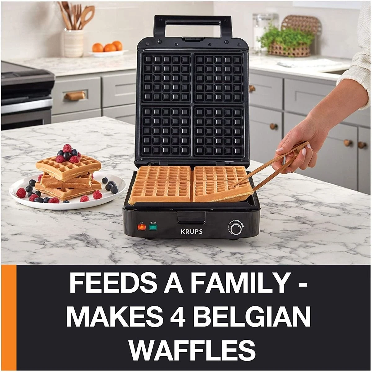 Krups 4-Slice Belgian Waffle Maker 2 Krups 4-Slice Belgian Waffle Maker - Image 2
