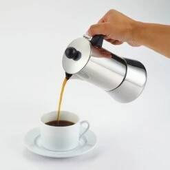 BonJour 9oz Stovetop Espresso Maker | Stainless Steel -Kitchen Tools Shop 9oz4