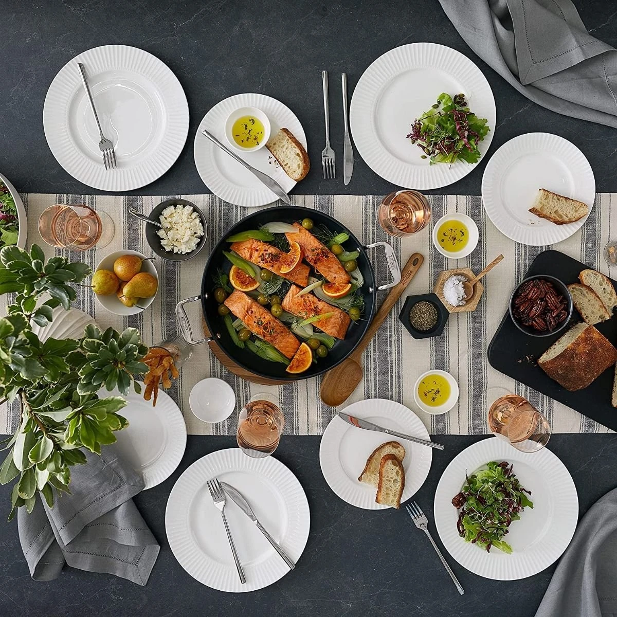 All-Clad HA1 Hard Anodized Nonstick 6 Qt. Dutch Oven With Acacia Wood Trivet & Spoon 6 All-Clad HA1 Hard Anodized Nonstick 6 Qt. Dutch Oven With Acacia Wood Trivet & Spoon - Image 6