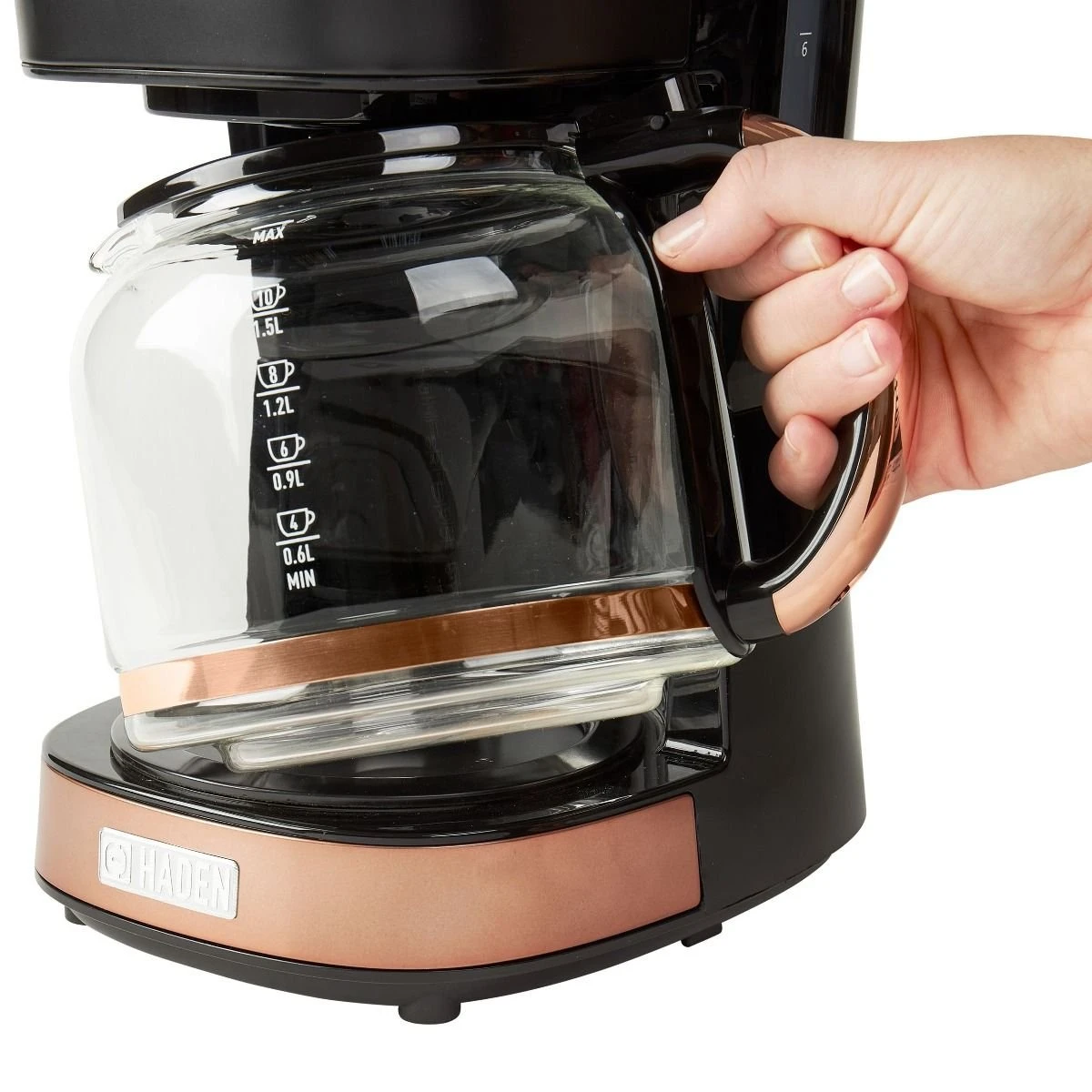 Haden 12-Cup Coffee Maker | Black And Copper 2 Haden 12-Cup Coffee Maker | Black And Copper - Image 2
