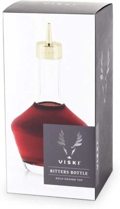 Viski® Bitters Bottle With Gold Dasher Top -Kitchen Tools Shop bit3