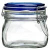 Bormioli Rocco 0.5L Swing Top Fido Canning Jar | Blue Lid