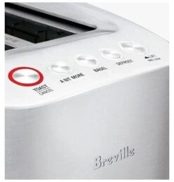 Breville Die-Cast 2-Slice Smart Toaster | Brushed Stainless Steel -Kitchen Tools Shop breville die cast 2 slice toaster bta820xl buttons popup