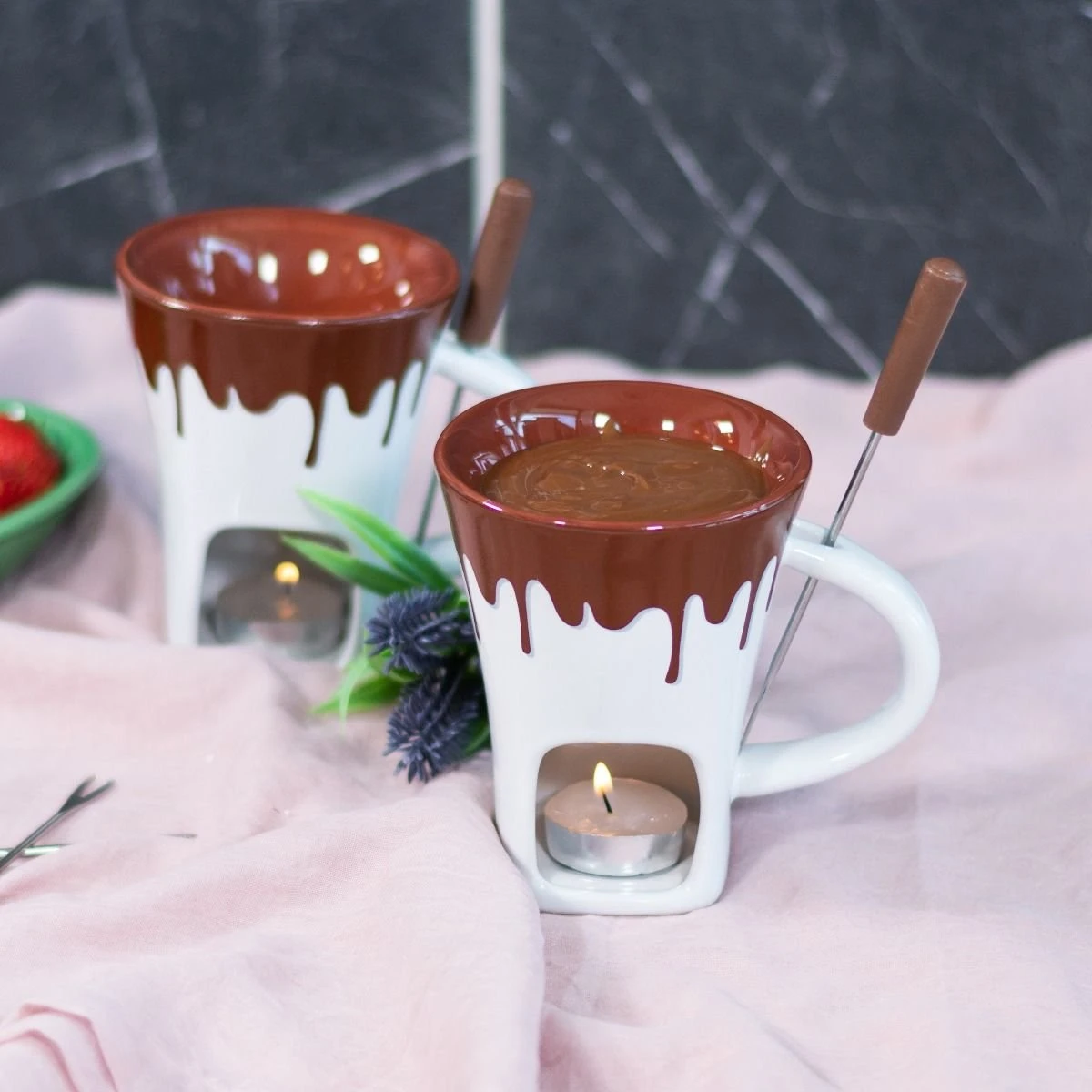 Swissmar Nostalgia Chocolate Fondue Mug Set 2 Swissmar Nostalgia Chocolate Fondue Mug Set - Image 2