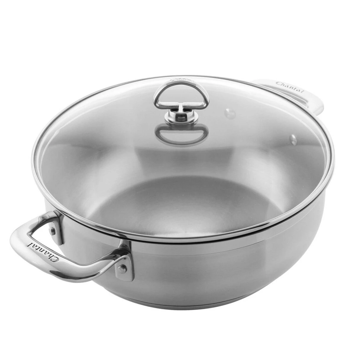 Chantal Induction 21 Chef's Pan + Glass Lid | 5 Qt. 1 Chantal Induction 21 Chef's Pan + Glass Lid | 5 Qt.