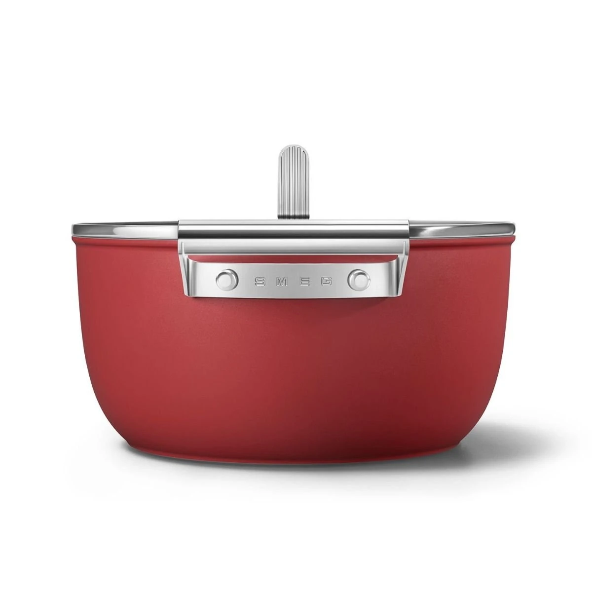 SMEG 5 Qt. Nonstick Casserole Dish With Lid | Red 3 SMEG 5 Qt. Nonstick Casserole Dish With Lid | Red - Image 3