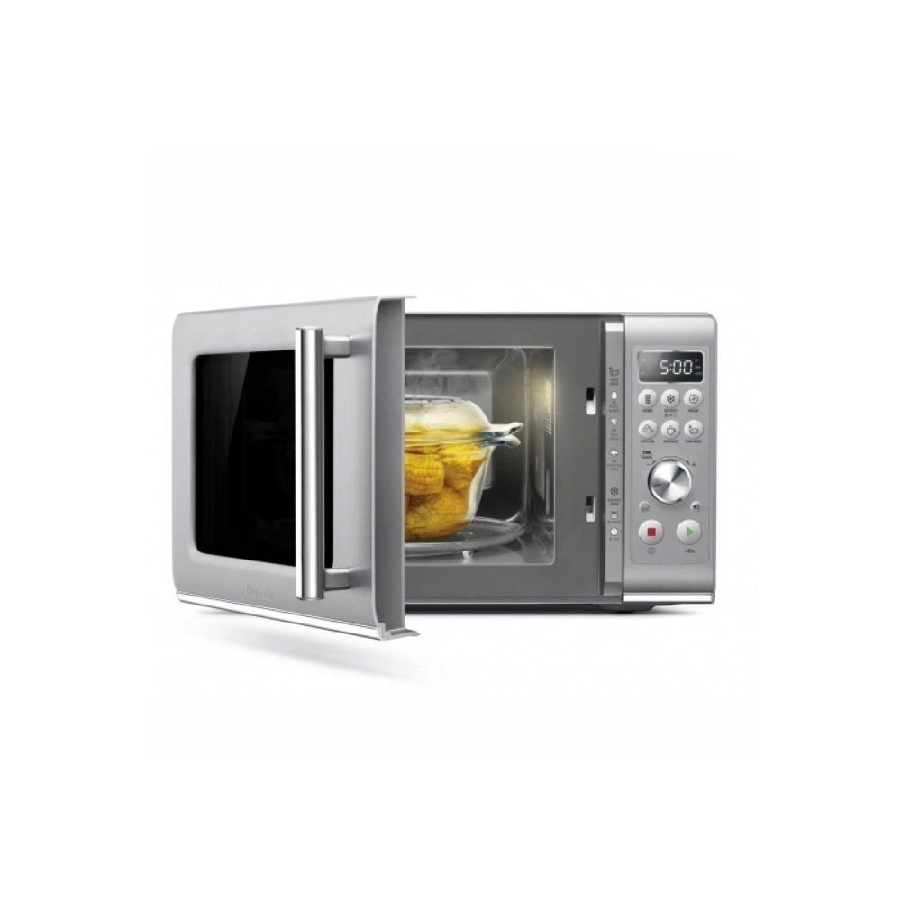 Breville The Compact Wave Soft Close Countertop Compact Microwave Oven | Silver 1 Breville The Compact Wave Soft Close Countertop Compact Microwave Oven | Silver