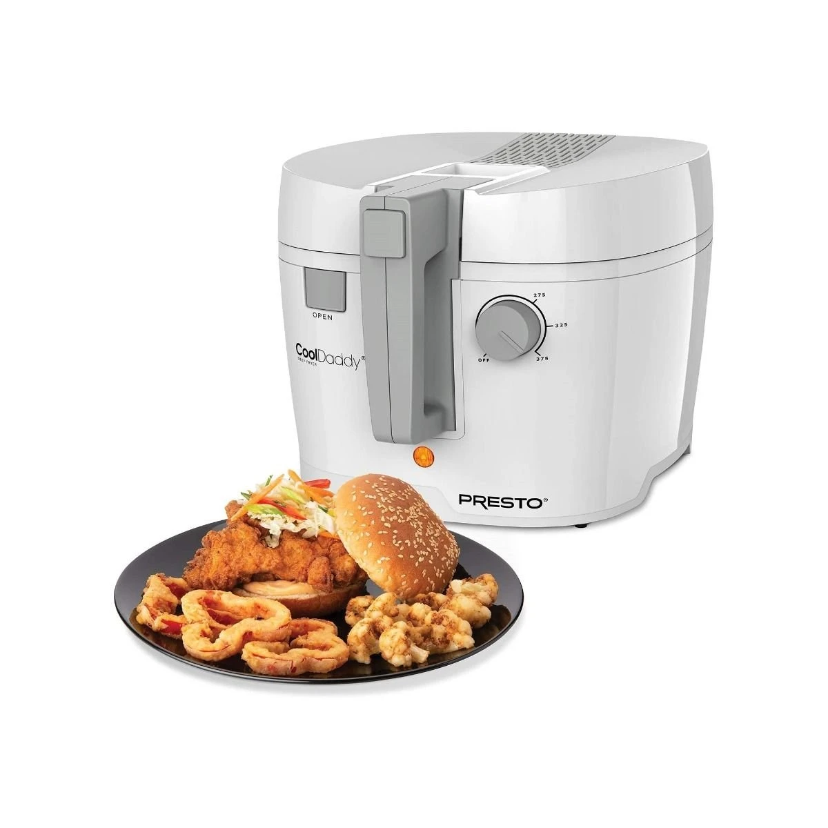 Presto® CoolDaddy® Cool-Touch Deep Fryer With Removable Bucket | 2 Qt. - White 3 Presto® CoolDaddy® Cool-Touch Deep Fryer With Removable Bucket | 2 Qt. - White - Image 3