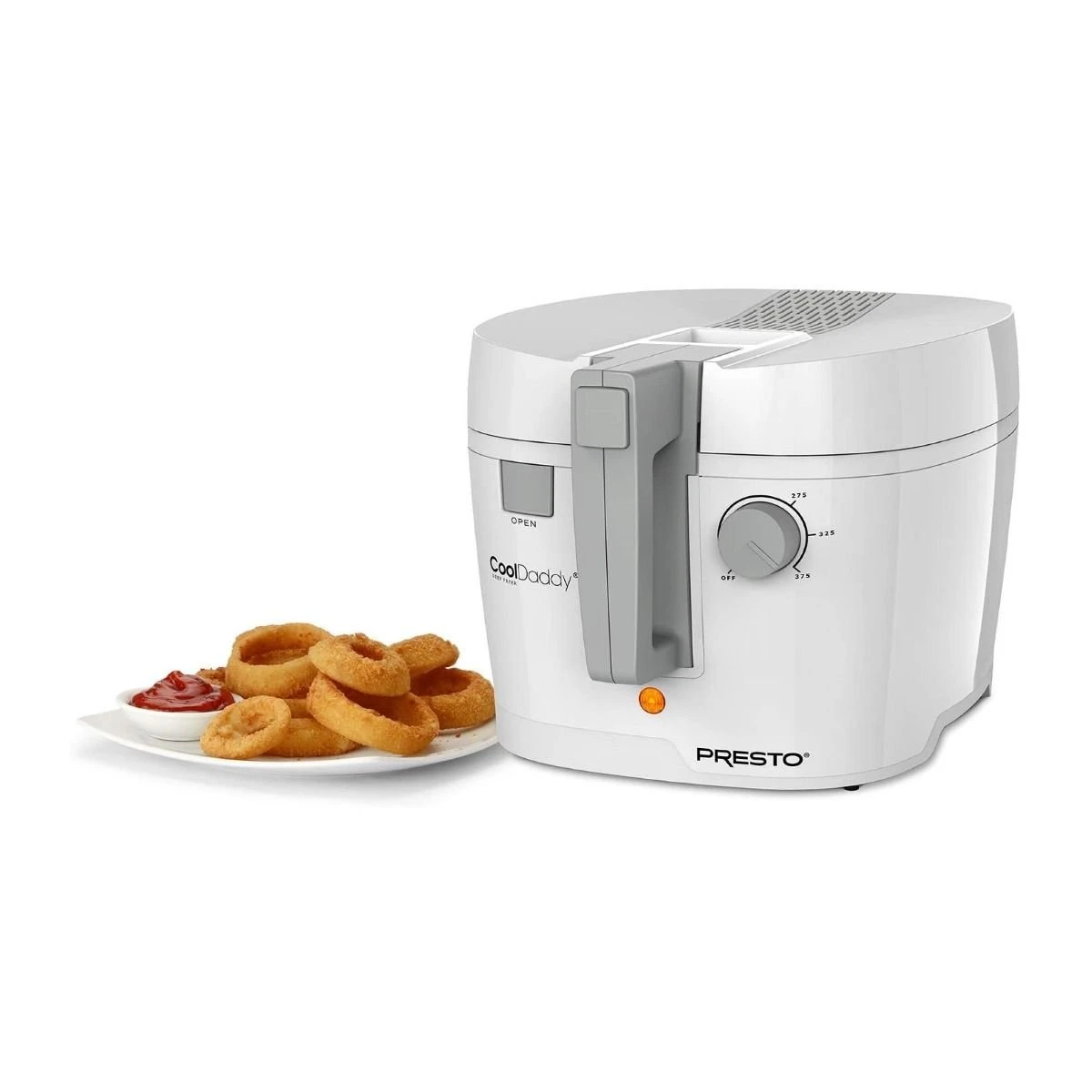 Presto® CoolDaddy® Cool-Touch Deep Fryer With Removable Bucket | 2 Qt. - White 4 Presto® CoolDaddy® Cool-Touch Deep Fryer With Removable Bucket | 2 Qt. - White - Image 4