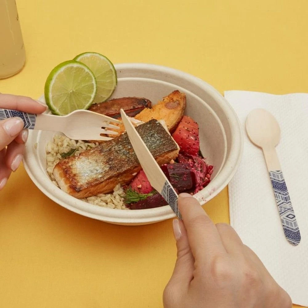 Kikkerland Wood Cutlery Set | Tribal 2 Kikkerland Wood Cutlery Set | Tribal - Image 2