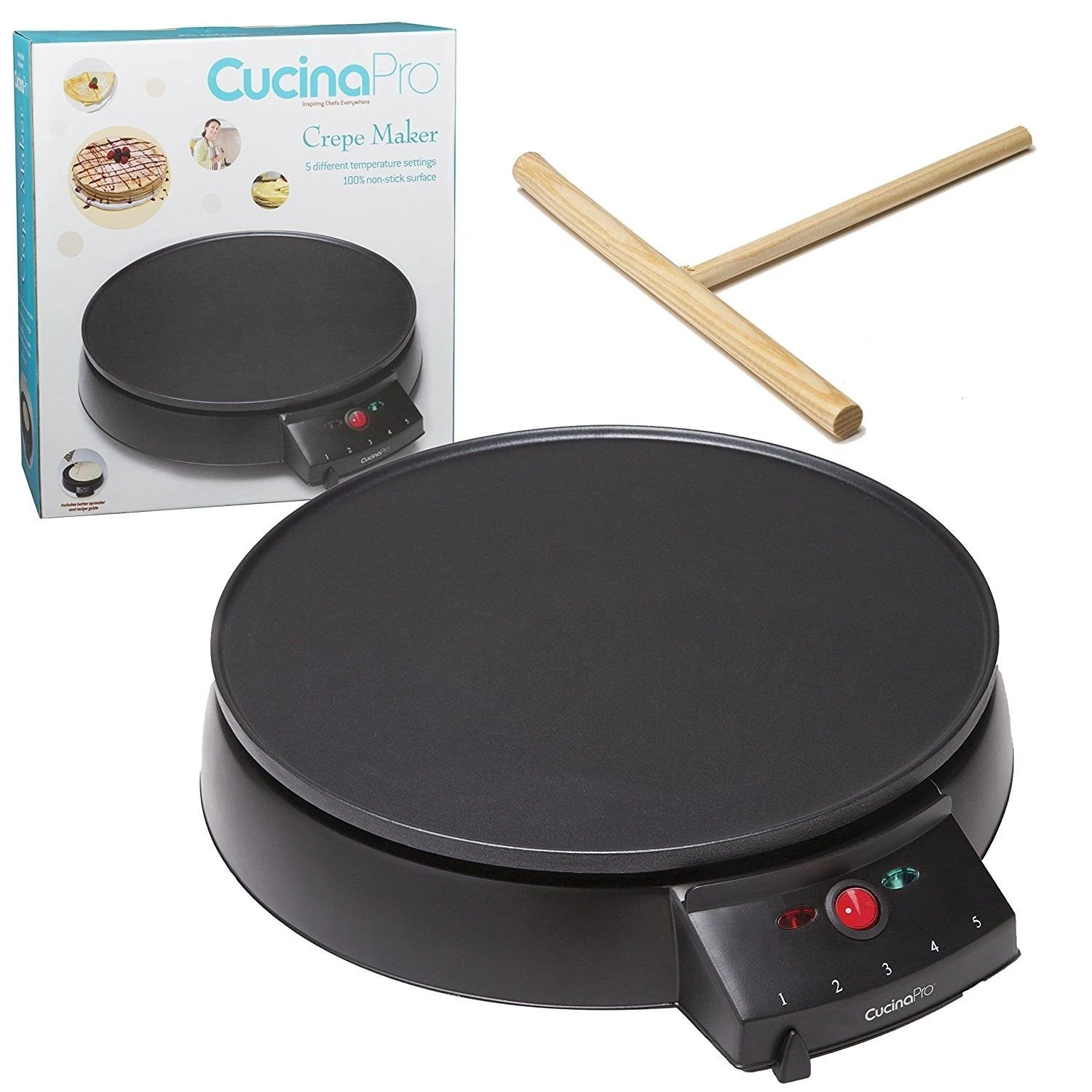 CucinaPro 12" Electric Griddle & Crepe Maker CP1448 1 CucinaPro 12" Electric Griddle & Crepe Maker CP1448