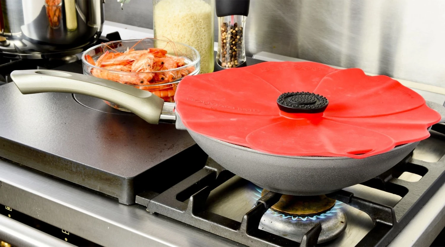 Charles Viancin Poppy Silicone Lid - Medium 9" 3 Charles Viancin Poppy Silicone Lid - Medium 9" - Image 3
