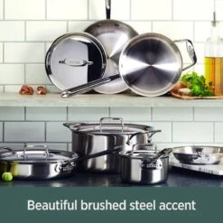 All-Clad D5 Brushed Stainless Steel Saute Pan & Lid | 3 Qt. 9 All-Clad D5 Brushed Stainless Steel Saute Pan & Lid | 3 Qt. -Kitchen Tools Shop d55 3