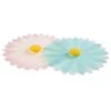 Charles Viancin Silicone Drink Covers | Daisy (Set Of 2 - Aqua & White)