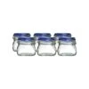 Bormioli Rocco 0.5L Swing Top Fido Canning Jars - Blue Lid | 6-pack