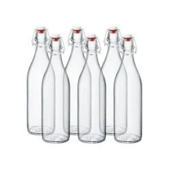 Bormioli Rocco 33.75oz Swing Top Giara Glass Bottles - Clear | 6-pack