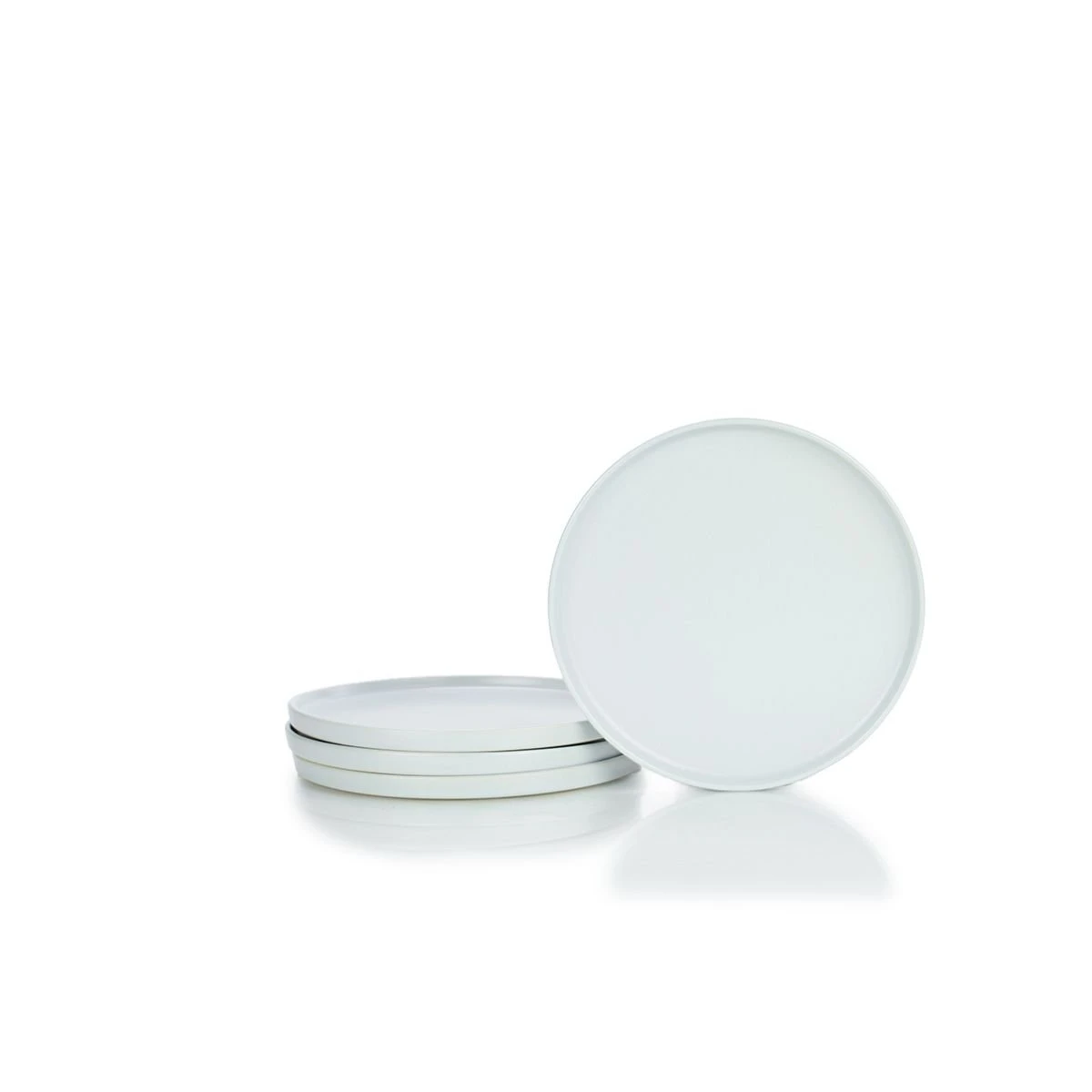 Everything Kitchens Modern Flat 8" Lunch Plates (Set Of 4) | Stone Gray 1 Everything Kitchens Modern Flat 8" Lunch Plates (Set Of 4) | Stone Gray