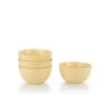 Everything Kitchens Modern Colorful Neutrals - Rippled 6" Bowls (Set Of 4) - Glazed | Butter Yellow