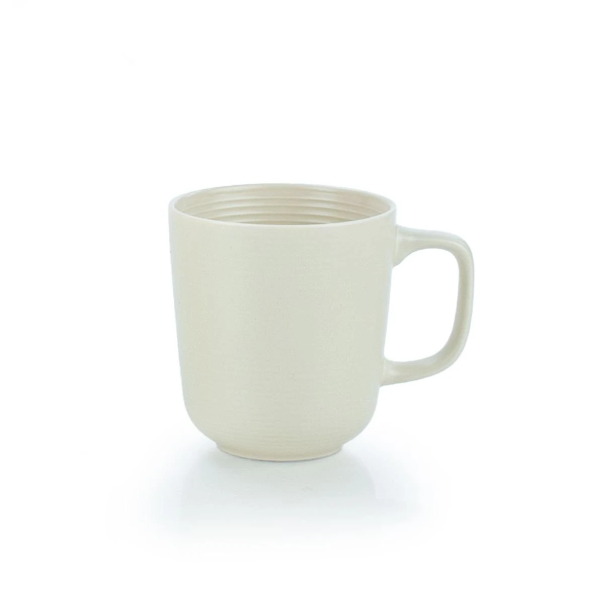 Everything Kitchens Modern Colorful Neutrals - Rippled 12oz Mugs (Set Of 4) - Matte | Beige 2 Everything Kitchens Modern Colorful Neutrals - Rippled 12oz Mugs (Set Of 4) - Matte | Beige - Image 2