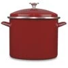Cuisinart Chef's Classic 12-Quart Enamel On Steel Stockpot With Cover | Red