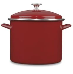 Cuisinart Chef's Classic 12-Quart Enamel On Steel Stockpot With Cover | Red