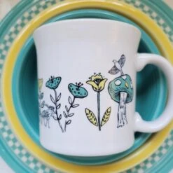 Fiesta® 12oz Java Mug | Nordic Woodland (White) -Kitchen Tools Shop fiesta.etc nordicwoodland javamug