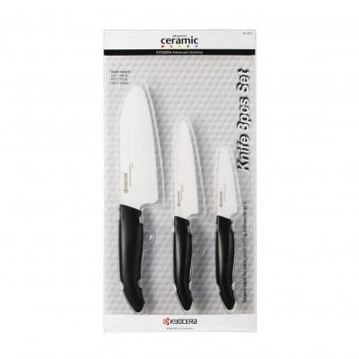 Kyocera Revolution Black & White Ceramic 3-Piece Knife Set 2 Kyocera Revolution Black & White Ceramic 3-Piece Knife Set - Image 2