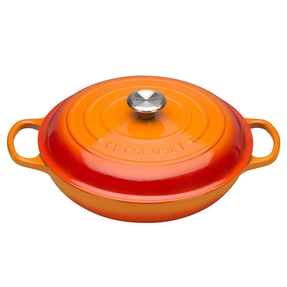 Le Creuset 10-Piece Signature Cookware Set With Stainless Steel Knobs | Flame Orange 3 Le Creuset 10-Piece Signature Cookware Set With Stainless Steel Knobs | Flame Orange - Image 3