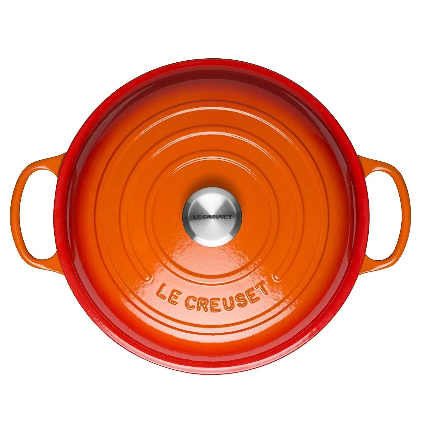 Le Creuset 2.25 Qt. Signature Enameled Cast Iron Braiser With Stainless Steel Knob | Flame Orange 3 Le Creuset 2.25 Qt. Signature Enameled Cast Iron Braiser With Stainless Steel Knob | Flame Orange - Image 3