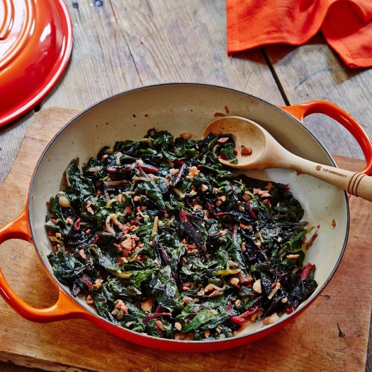 Le Creuset 2.25 Qt. Signature Enameled Cast Iron Braiser With Stainless Steel Knob | Flame Orange 6 Le Creuset 2.25 Qt. Signature Enameled Cast Iron Braiser With Stainless Steel Knob | Flame Orange - Image 6