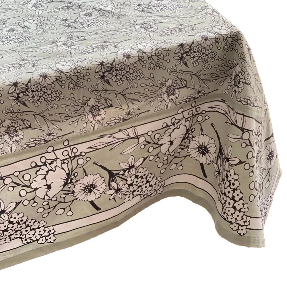 Mahogany USA Printed 60" X 120" Tablecloth | Fleur 1 Mahogany USA Printed 60" X 120" Tablecloth | Fleur