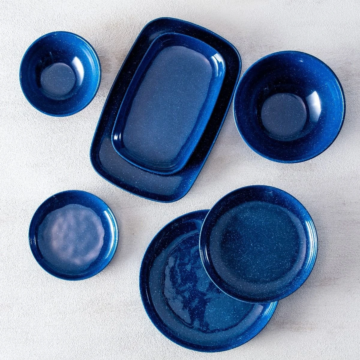 Fortessa Camp Melamine Coupe 7" Round Plate | Blue 5 Fortessa Camp Melamine Coupe 7" Round Plate | Blue - Image 5