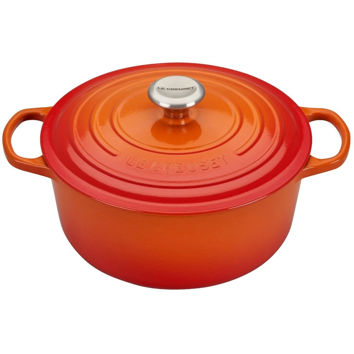 Le Creuset 5-Piece Signature Cookware Set With Stainless Steel Knobs | Flame Orange 4 Le Creuset 5-Piece Signature Cookware Set With Stainless Steel Knobs | Flame Orange - Image 4
